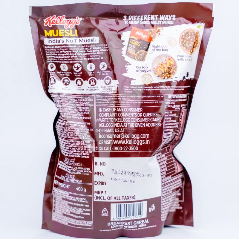 Kellog's Choco Millet Muesli(400gm)